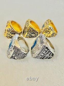 5 PCS North Carolina Tarheels Brass Championship Ring W box, US Ship 1982-2017