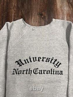60s 70s UNC Carolina Tar Heels Old English Sweatshirt Size M