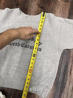 60s 70s UNC Carolina Tar Heels Old English Sweatshirt Size M