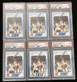 (6) MINT MICHAEL JORDAN College Rookies 1989 UNC Basketball in FRESH PSA 9 SLABS