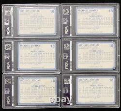 (6) MINT MICHAEL JORDAN College Rookies 1989 UNC Basketball in FRESH PSA 9 SLABS