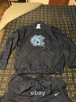 90s UNC North Carolina Tarheels basketball team issue Windbreaker Suit Men's XL