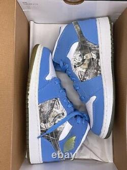 Air Jordan 1 Retro GS Alpha UNC Tar Heels 316270-142 Size 4.5 New In Box 2007