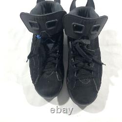 Air Jordan 6 Retro Tar Heels UNC 384664-006 Black Blue Sneaker Shoes Sz 8 2017