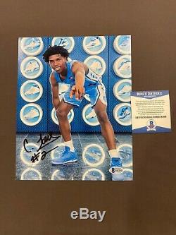 BECKETT COA! CALEB LOVE Signed Autographed UNC TAR HEELS Basketball 8x10 Photo