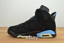 CLEAN Air Jordan 6 Retro Black UNC Size 9 384664-006 Tar Heels 2017 Suede