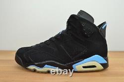 CLEAN Air Jordan 6 Retro Black UNC Size 9 384664-006 Tar Heels 2017 Suede