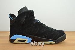 CLEAN Air Jordan 6 Retro Black UNC Size 9 384664-006 Tar Heels 2017 Suede