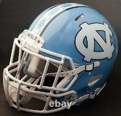 CUSTOM NORTH CAROLINA TAR HEELS NCAA Riddell SPEED Football Helmet UNC