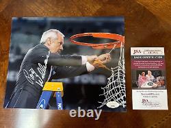 Coach Roy Williams UNC Tar Heels Signed 8x10 Photo- JSA AUTHENTICATED- AUTO HOF