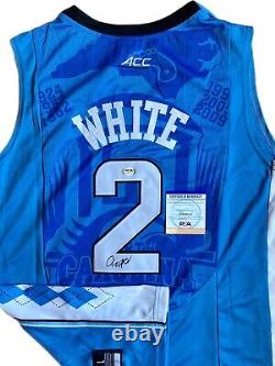 Coby White Signed Jersey Psa/dna Coa Unc North Carolina Tar Heels Autographed