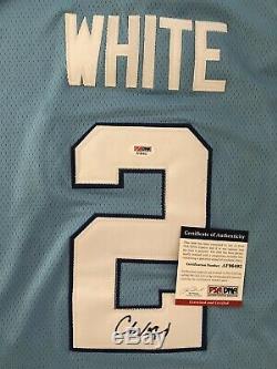Coby White Signed UNC Tar Heels Jersey PSA/DNA COA #2 Chicago Bulls NBA RARE