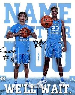 Cole Anthony Armando Bacot Signed 11x14 Photo COA Auto RC UNC Tarheels PSA 1/1