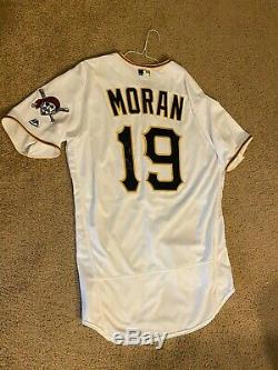 Colin Moran 2018 Home game used jersey SIGNED Pittsburgh Pirates UNC Tar Heels