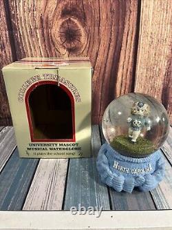 College Treasures UNC University Of North Carolina Mascot Water Globe Tar Heels