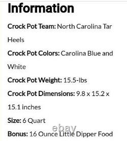 Crockpot UNC Chapel Hill (Tar Heels)