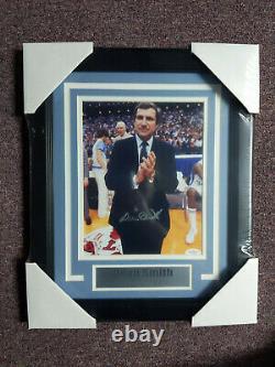 DEAN SMITH Signed UNC Tar Heels Basketball 8x10 Photo FRAMED JSA COA G