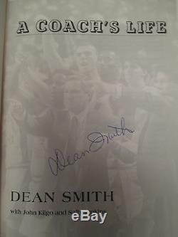DEAN SMITH signed A COACH'S LIFE 1999 1st Ed Book UNC TARHEELS