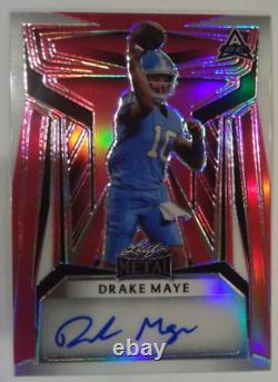 DRAKE MAYE 2023 LEAF METAL BA-DM1 5 /5 RC Pink UNC Tar Heels QB