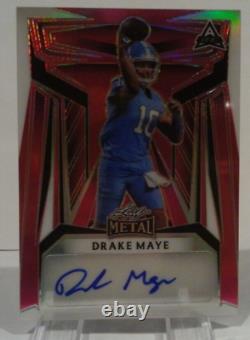 DRAKE MAYE 2023 LEAF METAL BA-DM1 5 /5 RC Pink UNC Tar Heels QB