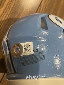 DRAKE MAYE Patriots SIGNED UNC Tar Heels Mini Helmet HELMET BAS BECKETT COA
