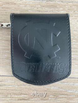 Danbury Mint UNC Tar Heels Pocket Watch with Chain & Leather Belt Pouch