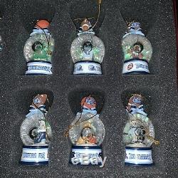 Danbury Mint boxed set of 12 Unc Tarheels ornaments in box