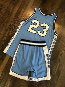 DeLong Authentic MICHAEL JORDAN #23 UNC North Carolina Tar Heels Jersey & Shorts