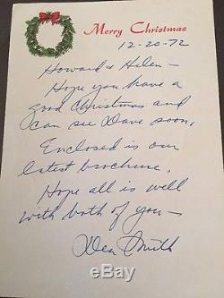 Dean Smith North Carolina Tar Heels Coach Autographed Signed Letter UNC