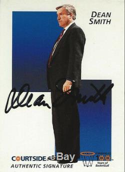 Dean Smith Unc North Carolina Tar Heels 1992 Courtside Cert Auto Autograph Card