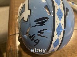 Devontez Walker Unc North Carolina Tarheels Signed Helmet Bas Beckett Coa