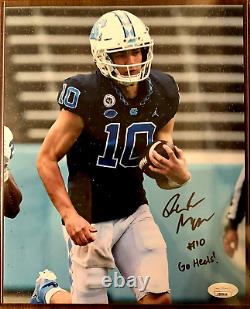 Drake Maye Autographed Unc 8x10 Photo Jsa Certified North Carolina Tar Heels