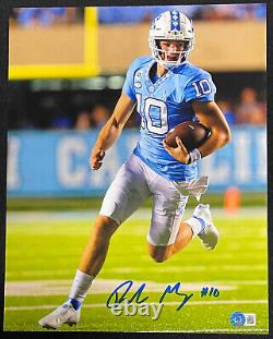 Drake Maye Signed Unc North Carolina Tar Heels 11x14 Photo Beckett Witness Coa