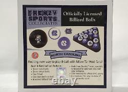 Frenzy Sports Pool Billiard Balls Set UNC North Carolina Tar Heels (Open Box)