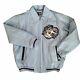 G-iii Sports Vintage Unc Carolina Tar Heels Blue Leather Bomber Full Zip Jacket