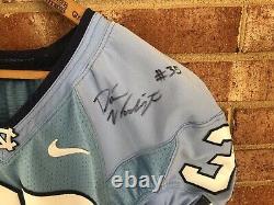 Game Used Nike North Carolina Tar Heels UNC Football Jersey #35 Size 44 Signed