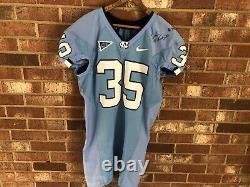 Game Used Nike North Carolina Tar Heels UNC Football Jersey #35 Size 44 Signed