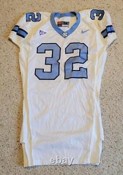 Game Worn UNC Tar Heels Football White Jersey #32 University of North Carolina