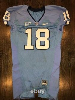 Game Worn Used Nike North Carolina Tar Heels UNC Football Jersey #18 Size 44