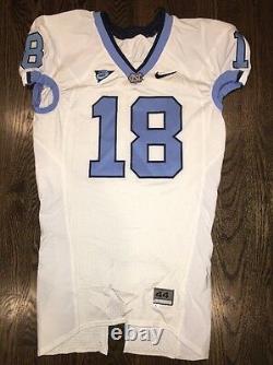 Game Worn Used Nike North Carolina Tar Heels UNC Football Jersey #18 Size 44