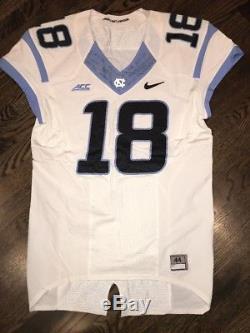 Game Worn Used Nike North Carolina Tar Heels UNC Football Jersey #18 Size 44