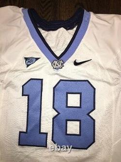 Game Worn Used Nike North Carolina Tar Heels UNC Football Jersey #18 Size 44