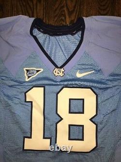 Game Worn Used Nike North Carolina Tar Heels UNC Football Jersey #18 Size 44