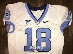 Game Worn Used Nike North Carolina Tar Heels UNC Football Jersey #18 Size 44