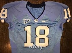 Game Worn Used Nike North Carolina Tar Heels UNC Football Jersey #18 Size 44