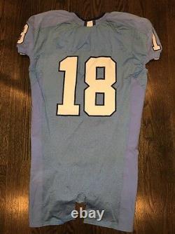 Game Worn Used Nike North Carolina Tar Heels UNC Football Jersey #18 Size 44