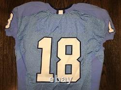 Game Worn Used Nike North Carolina Tar Heels UNC Football Jersey #18 Size 44