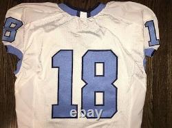 Game Worn Used Nike North Carolina Tar Heels UNC Football Jersey #18 Size 44