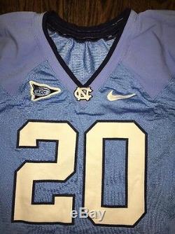 Game Worn Used Nike North Carolina Tar Heels UNC Football Jersey #20 Size 44