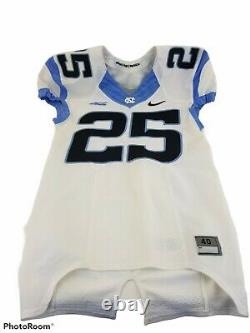 Game Worn Used Nike North Carolina Tar Heels UNC Football Jersey #25 Size 40